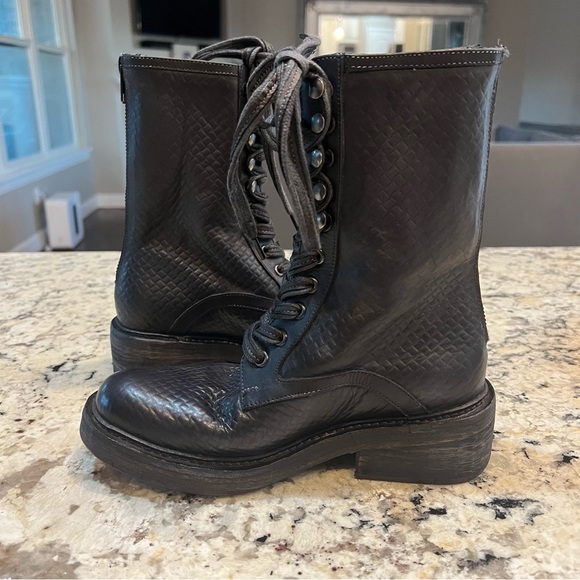 NWT $178 Free People Sante Fe Lace-up Boot 36 = USA 6 Black - Picture 10 of 16